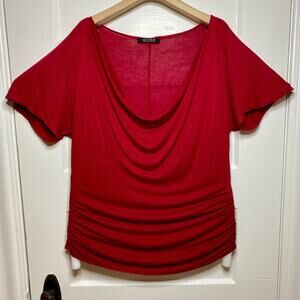 GUSB Collection Cowl Neck Top Womens Large Boho Chic Dainty Holiday Romantic Y2K